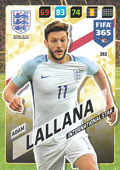 Adam Lallana England 2018 FIFA 365 International Star #382
